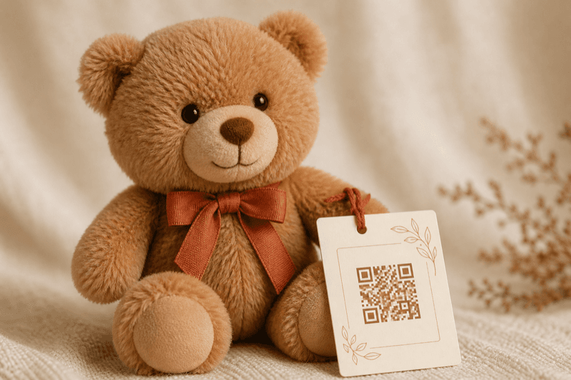 Urso VOZEMPEL com QR Code